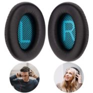 GĄBKI DO SŁUCHAWEK BOSE QC35 II QC25 AE2 QC2 QC15 AE2I AE2W CZARNO-NIEBIESKIE Z OSŁONAMI