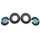 GĄBKI DO SŁUCHAWEK BOSE QC35 II QC25 AE2 QC2 QC15 AE2I AE2W CZARNO-NIEBIESKIE Z OSŁONAMI