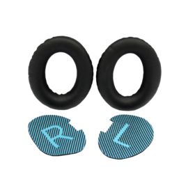 GĄBKI DO SŁUCHAWEK BOSE QC35 II QC25 AE2 QC2 QC15 AE2I AE2W CZARNO-NIEBIESKIE Z OSŁONAMI
