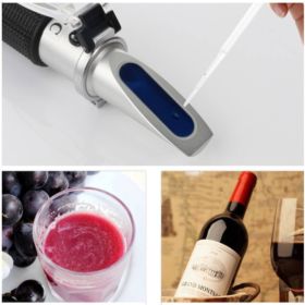 REFRAKTOMETR MIERNIK STĘŻENIA ALKOHOLU Z PIPETĄ I ŚRUBOKRĘTEM DO KALIBRACJI