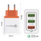 ŁADOWARKA SIECIOWA 3XUSB QUICKCHARGE 3.0 BIAŁA