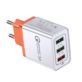 ŁADOWARKA SIECIOWA 3XUSB QUICKCHARGE 3.0 BIAŁA