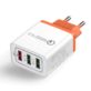 ŁADOWARKA SIECIOWA 3XUSB QUICKCHARGE 3.0 BIAŁA