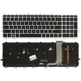 KLAWIATURA HP ENVY 15-J 15T 15Z 17-J 15T-J 15-J000 US SREBRNA RAMKA PODŚWIETLENIE