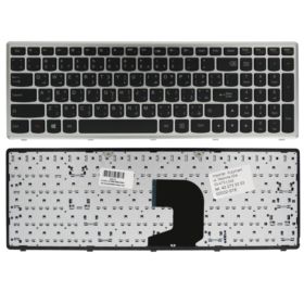 KLAWIATURA DO LENOVO IDEAPAD Z500 Z500A Z500G P500 CZARNA US SREBRNA RAMKA