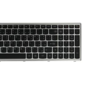 KLAWIATURA DO LENOVO IDEAPAD Z500 Z500A Z500G P500 CZARNA US SREBRNA RAMKA