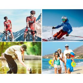OKULARY SPORTOWE PRZECIWSŁONECZNE Z LUSTRZANO-TĘCZOWĄ POWŁOKĄ I FILTREM UV CZERWONE