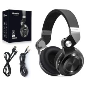 BLUEDIO T2 PLUS SŁUCHAWKI BEZPRZEWODOWE BLUETOOTH NAUSZNE FM SD CZARNE