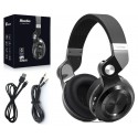 BLUEDIO T2 PLUS SŁUCHAWKI BEZPRZEWODOWE BLUETOOTH NAUSZNE FM SD CZARNE