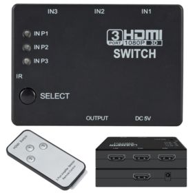 PRZEJŚCI&Oacute;WKA KONWENTER ADAPTER SPLITTER SWITCH HDMI 3x1 BEZ KABLA W ZESTAWIE