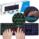 KLAWIATURA GAMINGOWA Z PODŚWIETLENIEM RGB PRZEWODOWA 140CM