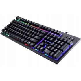 KLAWIATURA GAMINGOWA Z PODŚWIETLENIEM RGB PRZEWODOWA 140CM