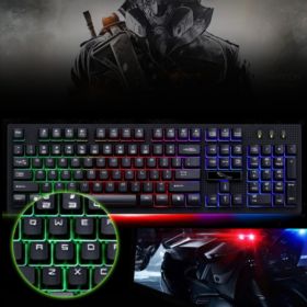 KLAWIATURA GAMINGOWA Z PODŚWIETLENIEM RGB PRZEWODOWA 140CM