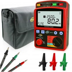 TESTER REZYSTANCJI IZOLACJI BENETECH GM3123 Z AKCESORIAMI I TORBĄ