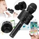 MIKROFON Z GŁOŚNIKIEM DO KARAOKE WS-858 CZARNY BEZPRZEWODOWY