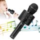 MIKROFON Z GŁOŚNIKIEM DO KARAOKE WS-858 CZARNY BEZPRZEWODOWY