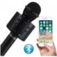 MIKROFON Z GŁOŚNIKIEM DO KARAOKE WS-858 CZARNY BEZPRZEWODOWY