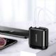 ŁADOWARKA SIECIOWA USAMS US-CC085 Z WYŚWIETLACZEM USB I USB-C CZARNA