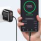 ŁADOWARKA SIECIOWA USAMS US-CC085 Z WYŚWIETLACZEM USB I USB-C CZARNA