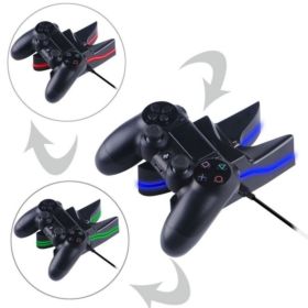ŁADOWARKA DO PS4 DUALSHOCK 4 PODW&Oacute;JNA STACJA DOKUJĄCA PODSTAWKA UFO Z PODŚWIETLENIEM LED