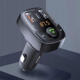 TRANSMITER FM ROCK B301 Z ZESTAWEM GŁOŚNOM&Oacute;WIĄCYM USB-C MICRO SD 2xUSB