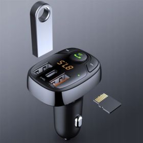 TRANSMITER FM ROCK B301 Z ZESTAWEM GŁOŚNOM&Oacute;WIĄCYM USB-C MICRO SD 2xUSB