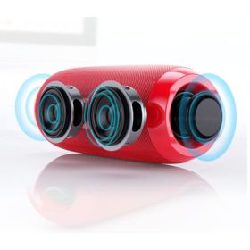 GŁOŚNIK BLUETOOTH LOUD BEZPRZEWODOWY 120HZ-20KHZ WODOODPORNY CZERWONY