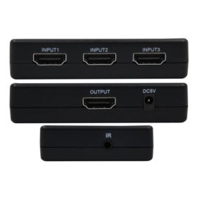 ROZDZIELACZ HDMI DO HDMI 3X1 FULL HD 1080P Z PILOTEM