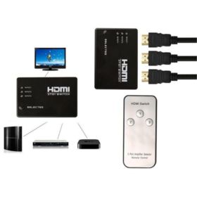 ROZDZIELACZ HDMI DO HDMI 3X1 FULL HD 1080P Z PILOTEM