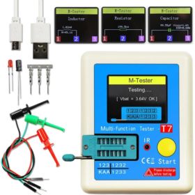 TESTER ELEMENT&Oacute;W ELEKTRONICZNYCH LCR-T7 Z WYŚWIETLACZEM