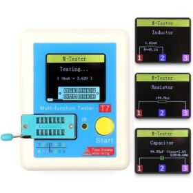 TESTER ELEMENT&Oacute;W ELEKTRONICZNYCH LCR-T7 Z WYŚWIETLACZEM