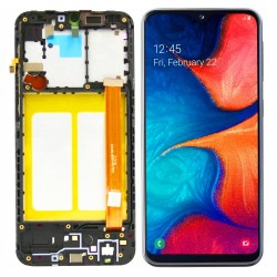 WYŚWIETLACZ Z DIGITIZEREM SAMSUNG GALAXY A10E A20E SM-A202F SM-A202 Z RAMKĄ FULL SET