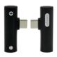 PRZEJŚCIÓWKA USAMS AU07 USB-C NA USB-C/MINI JACK 3,5 MM CZARNA