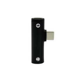 PRZEJŚCI&Oacute;WKA USAMS AU07 USB-C NA USB-C/MINI JACK 3,5 MM CZARNA