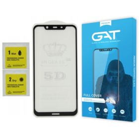 SZKŁO HARTOWANE NOKIA 8.1 X7 2018 GAT PREMIUM CZARNE 5D 9H