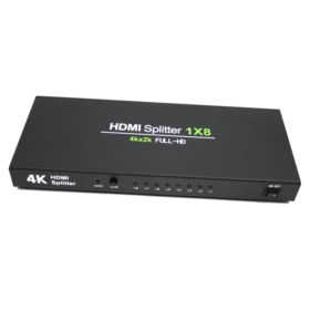 SPLITTER SWITCH HDMI 8 PORT&Oacute;W 4KX2K ROZDZIELACZ Z ZASILACZEM