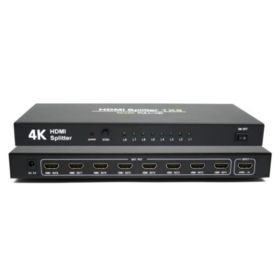 SPLITTER SWITCH HDMI 8 PORT&Oacute;W 4KX2K ROZDZIELACZ Z ZASILACZEM