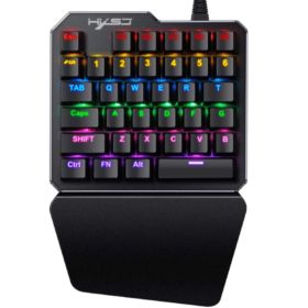 KLAWIATURA MECHANICZNA PRZEWODOWA LEWA DLA GRACZY 35 KLAWISZY PODŚWIETLANA RGB