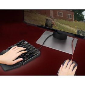 KLAWIATURA MECHANICZNA PRZEWODOWA LEWA DLA GRACZY 35 KLAWISZY PODŚWIETLANA RGB