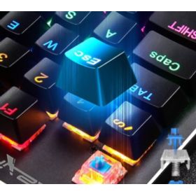 KLAWIATURA MECHANICZNA PRZEWODOWA LEWA DLA GRACZY 35 KLAWISZY PODŚWIETLANA RGB