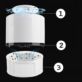 LAMPA NA KOMARY OWADOBÓJCZA USB ZASIĘG DO 40 M2 CZARNA