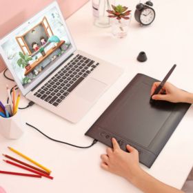TABLET GRAFICZNY HUION H610 PRO V2 Z PI&Oacute;RKIEM RYSIKAMI I UCHWYTEM PH03