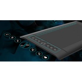 TABLET GRAFICZNY HUION H610 PRO V2 Z PI&Oacute;RKIEM RYSIKAMI I UCHWYTEM PH03