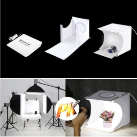 NAMIOT BEZCIENIOWY 20CM Z RINGIEM LED I 6 TŁAMI FOTOGRAFICZNYMI