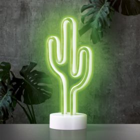 LAMPKA NOCNA LED KAKTUS Z PODSTAWKĄ I KABLEM USB
