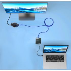 EXTENDER HDMI NA RJ45 LAN CZARNY PRZEDŁUŻACZ DO 60 METR&Oacute;W ODBIORNIK I NADAJNIK