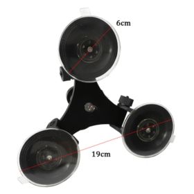 UCHWYT Z PRZYSSAWKĄ DO KAMER SPORTOWYCH TRI-ANGLE CZARNY Z OBROTOWĄ GŁOWICĄ 360 STOPNI