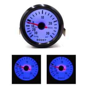 WSKAŹNIK DOŁADOWANIA TURBO BOOST PSI 52MM PODŚWIETLANY CZARNY