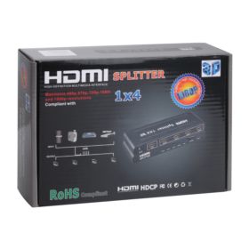 SWITCH HDMI SPLITTER 1x4 PORTY Z ZASILACZEM KONWERTER