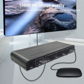 SWITCH HDMI SPLITTER 1x4 PORTY Z ZASILACZEM KONWERTER